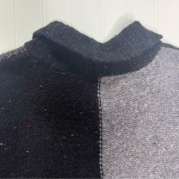 Susan Bristol Long Gray/ Black Patchwork Sweater/ Cardigan - Picture 13 of 15